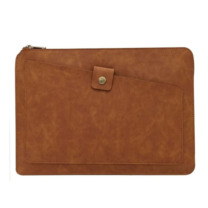 Genuine Leather Zipper Laptop Tablet Bag For Macbook