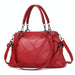 Geometric Colorblock Soft Leather Handbag