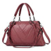 Geometric Colorblock Soft Leather Handbag