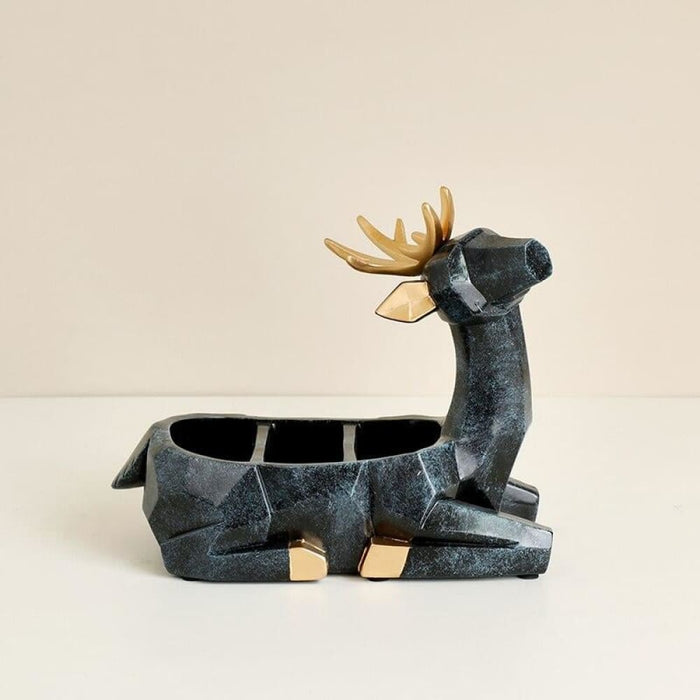 Geometric Deer Storage Box Statues for Home Office