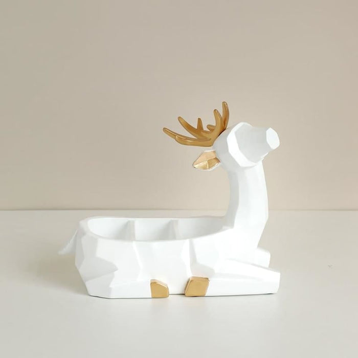 Geometric Deer Storage Box Statues for Home Office