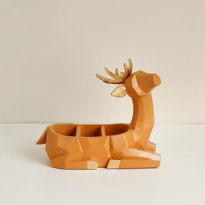 Geometric Deer Storage Box Statues for Home Office