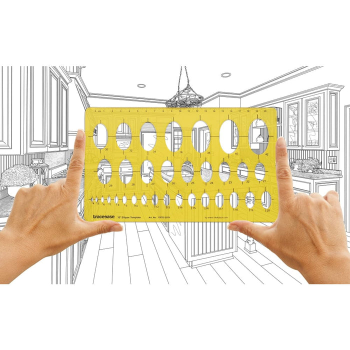 Geometric Drafting 35 Ellipse Template Drawing Stencil