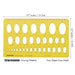 Geometric Drafting 35 Ellipse Template Drawing Stencil