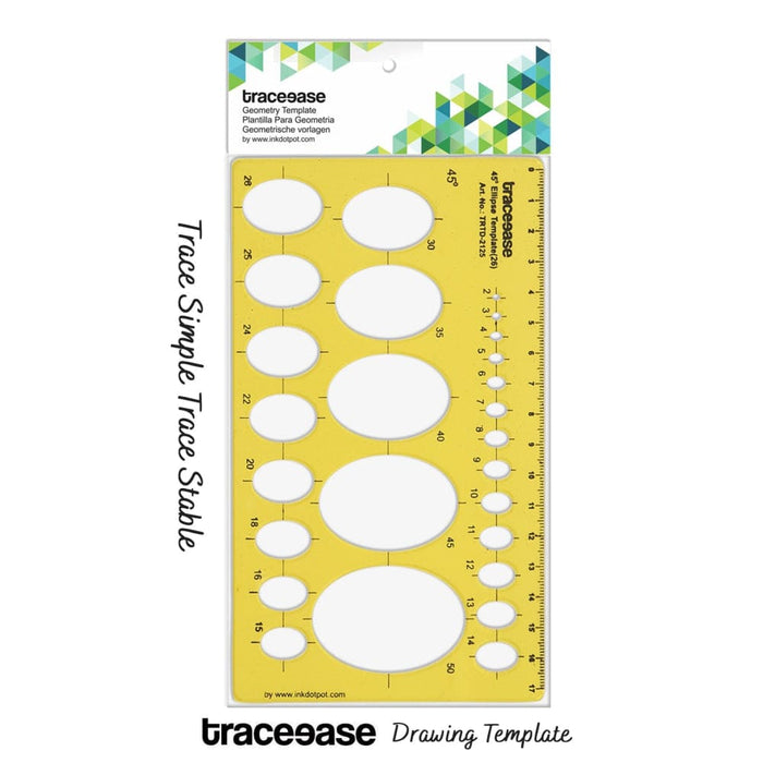 Geometric Drafting 45ellipse Template Drawing Stencil