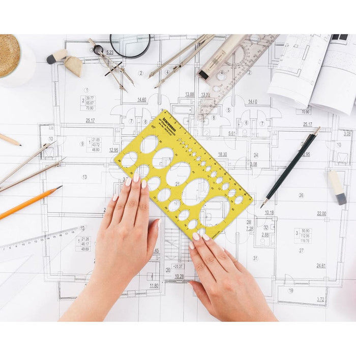 Geometric Drafting 45ellipse Template Drawing Stencil