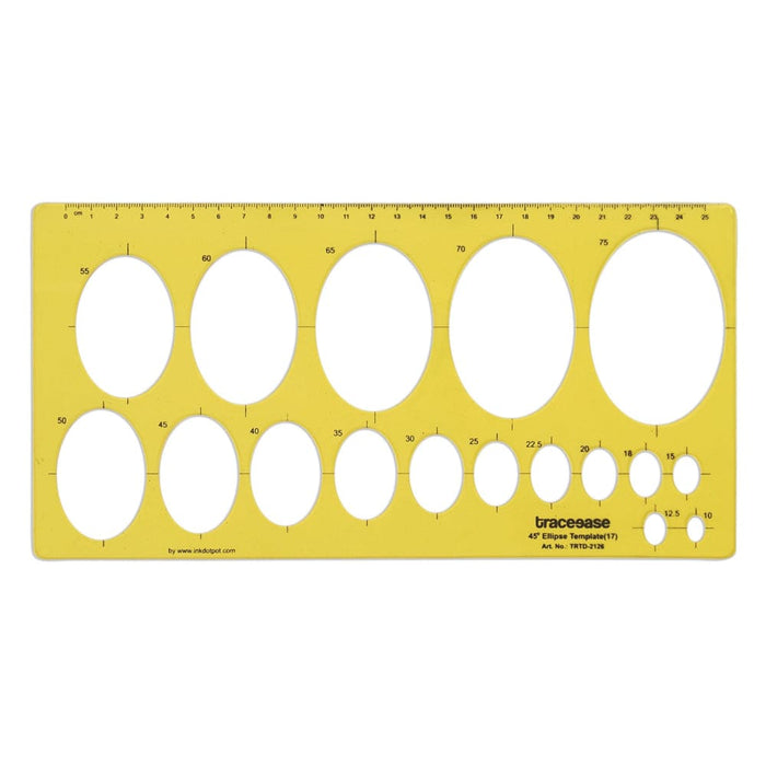 Geometric Drafting 45ellipse Template Drawing Stencil