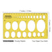 Geometric Drafting 45ellipse Template Drawing Stencil