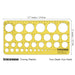Geometric Drafting Circle Molded Template Drawing Stencil
