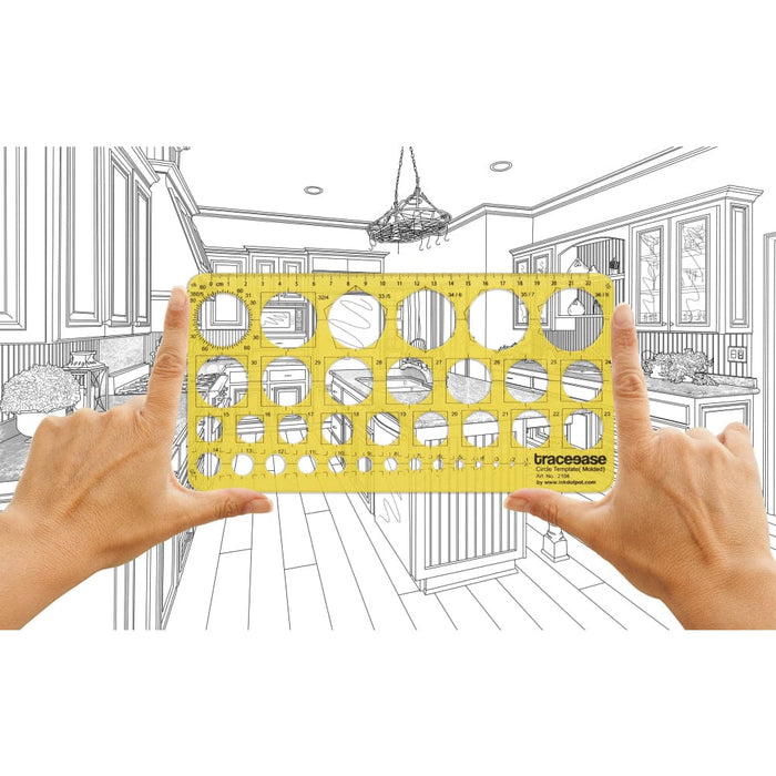 Geometric Drafting Circle Molded Template Drawing Stencil