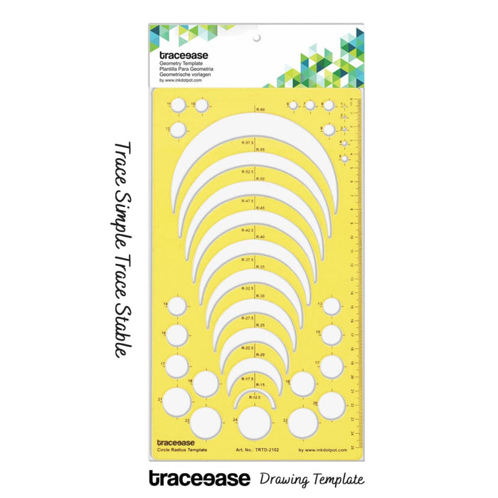 Geometric Drafting Circle Radius Template Drawing Stencil