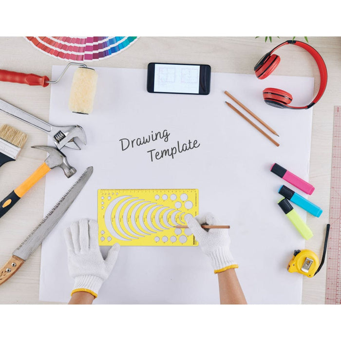 Geometric Drafting Circle Radius Template Drawing Stencil
