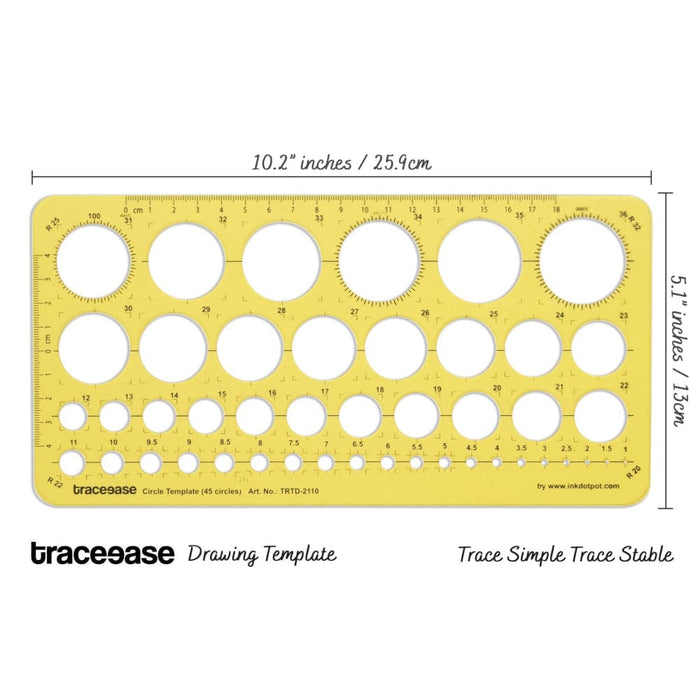 Geometric Drafting Circle Template Drawing Stencil