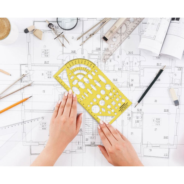 Geometric Drafting Combination Template Drawing Stencil