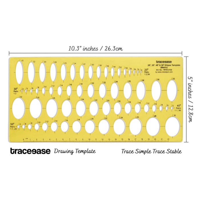 Geometric Drafting Ellipse Template Drawing Stencil
