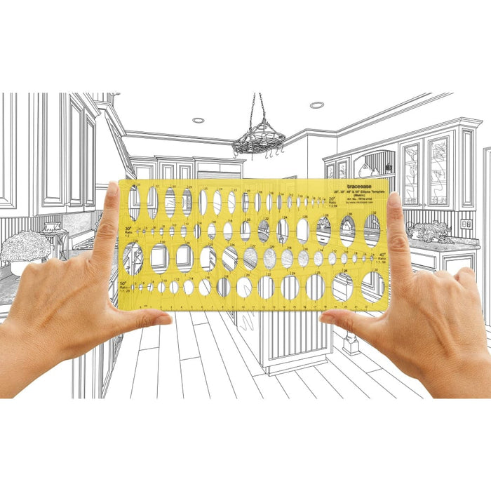 Geometric Drafting Ellipse Template Drawing Stencil