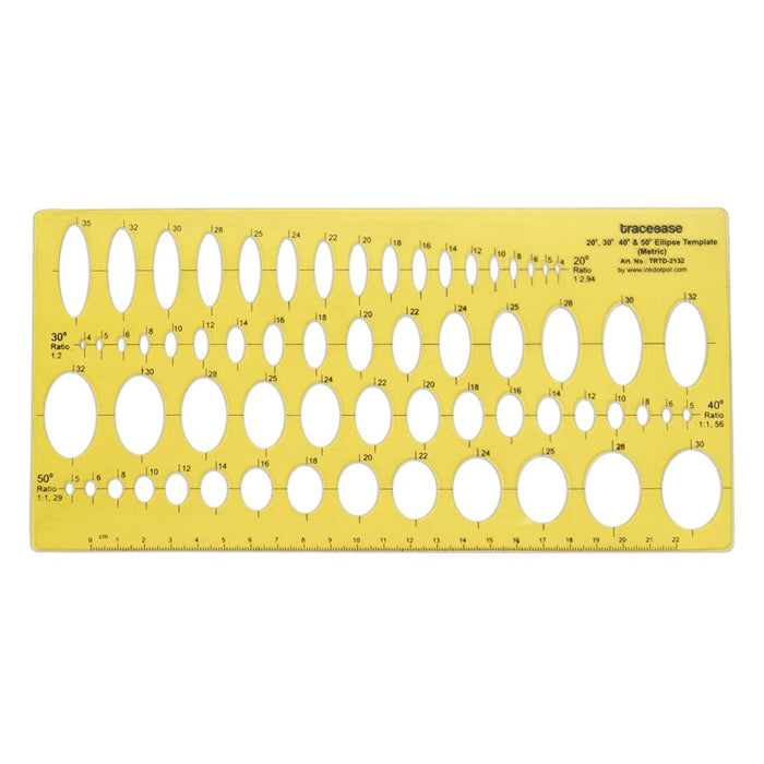 Geometric Drafting Ellipse Template Drawing Stencil