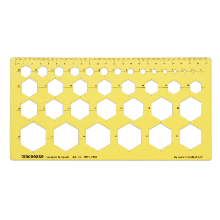 Geometric Drafting Hexagon Template Drawing Stencil