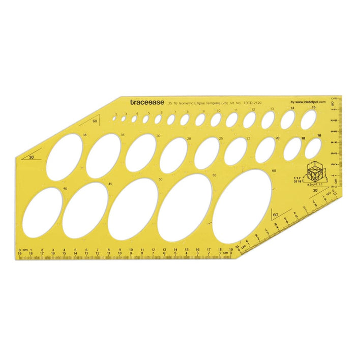 Geometric Drafting Isometric Ellipse Template Drawing