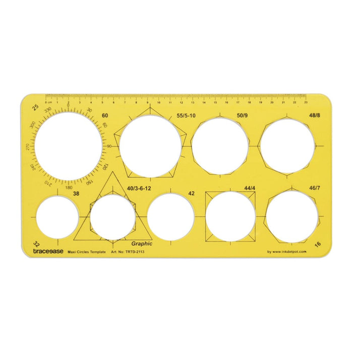 Geometric Drafting Maxi Circle Template Drawing Stencil