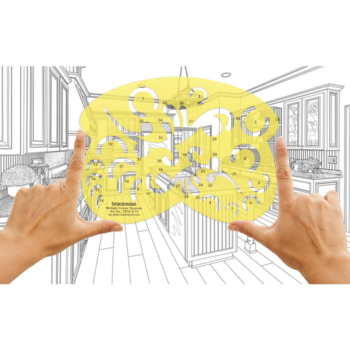 Geometric Drafting Multi Curve Template Drawing Stencil