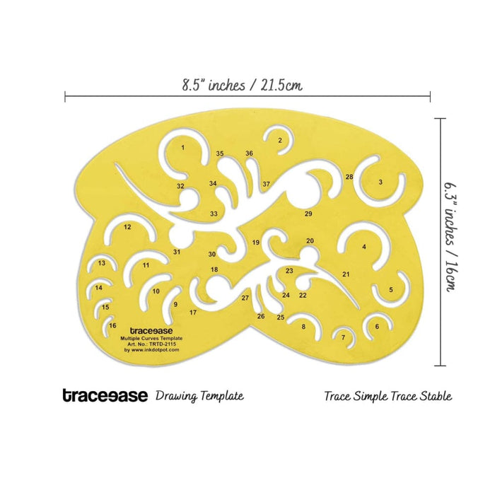 Geometric Drafting Multi Curve Template Drawing Stencil