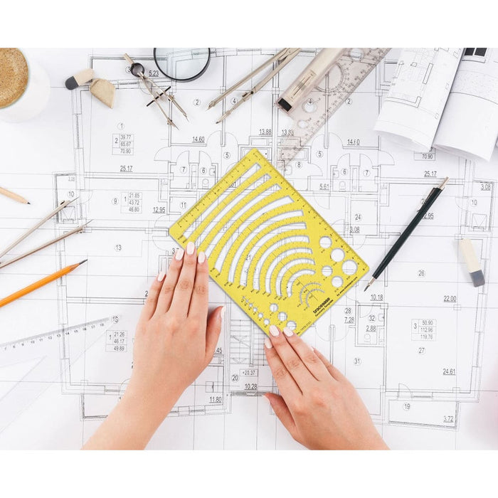 Geometric Drafting Orthodrome Template Drawing Stencil