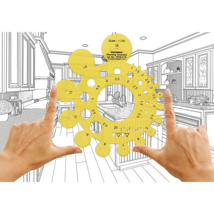 Geometric Drafting Re Rounding Template Drawing Stencil