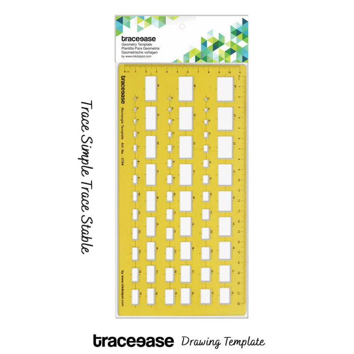 Geometric Drafting Rectangle Template Drawing Stencil