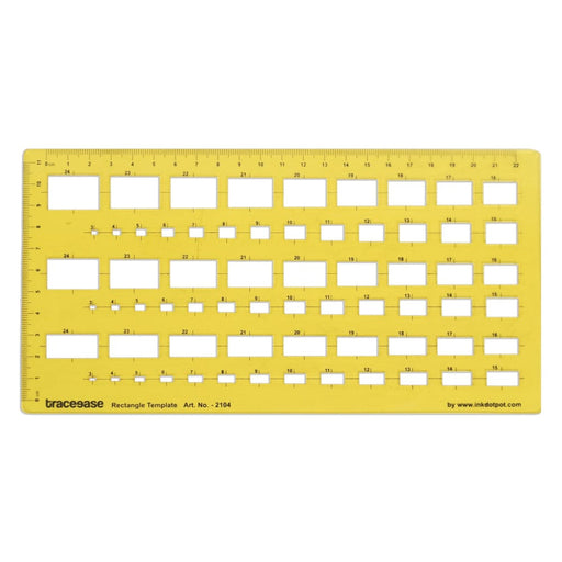 Geometric Drafting Rectangle Template Drawing Stencil