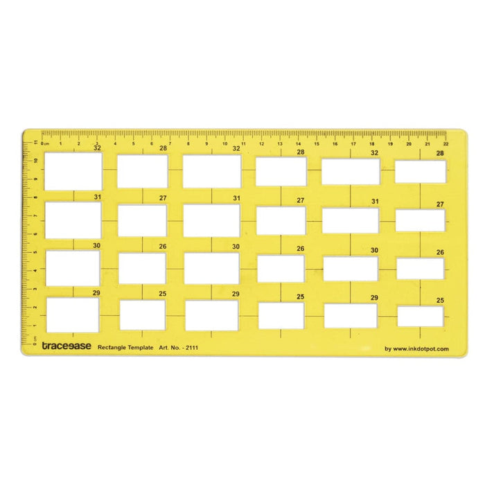 Geometric Drafting Rectangle Template Drawing Stencil