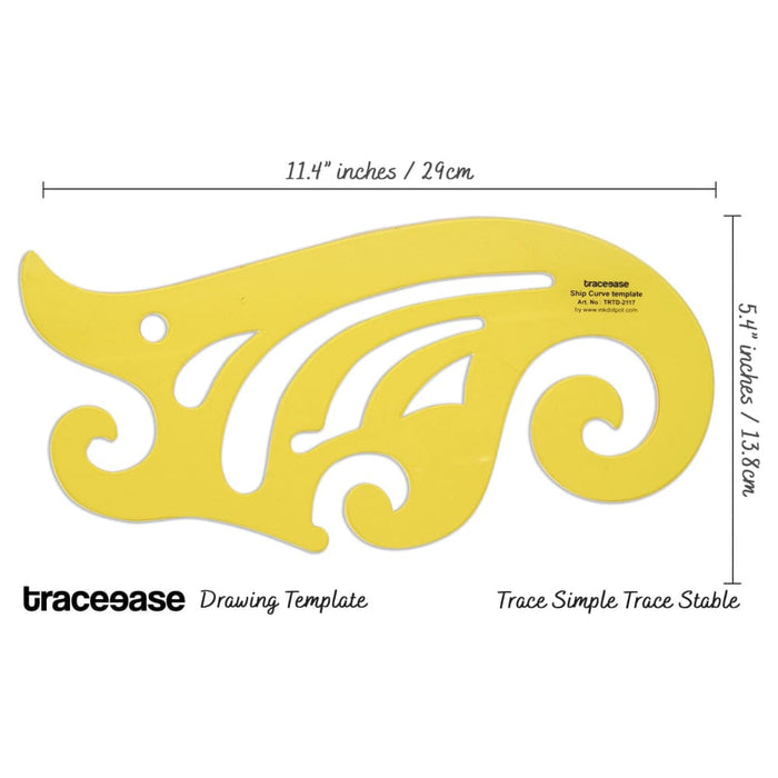 Geometric Drafting Ship Curve Template Drawing Stencil