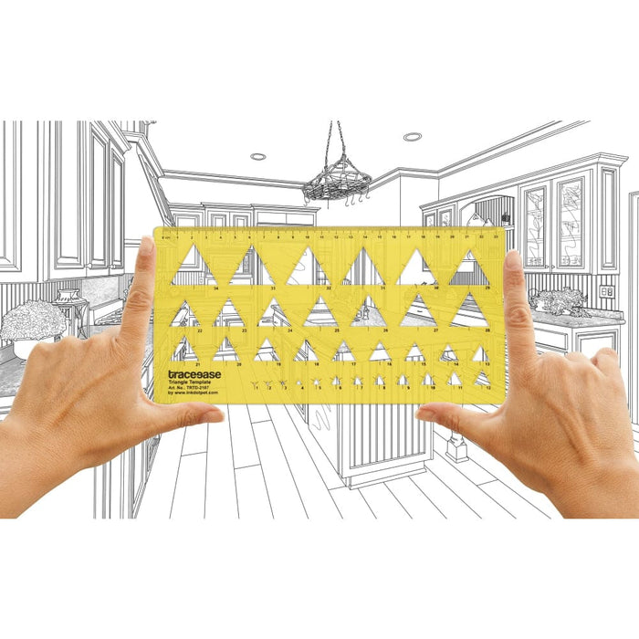 Geometric Drafting Triangle Drawing Stencil