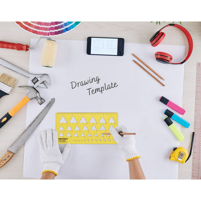 Geometric Drafting Triangle Drawing Stencil