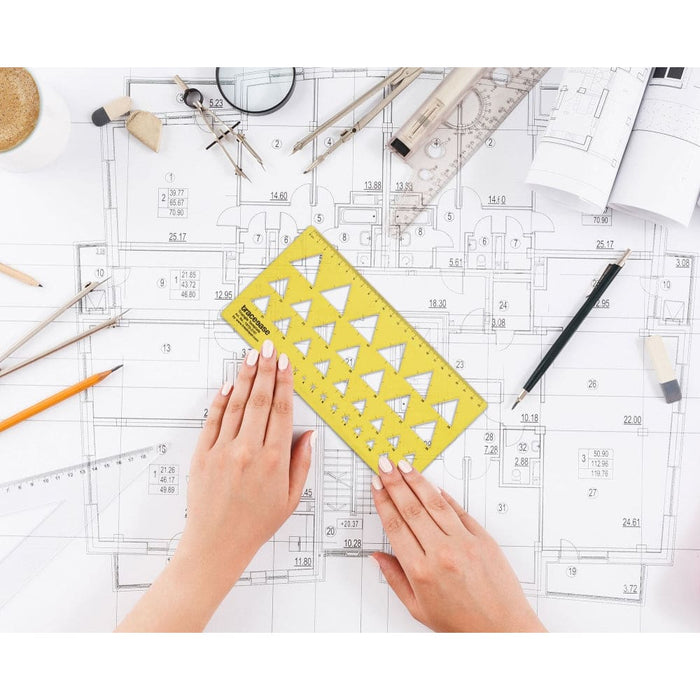 Geometric Drafting Triangle Drawing Stencil