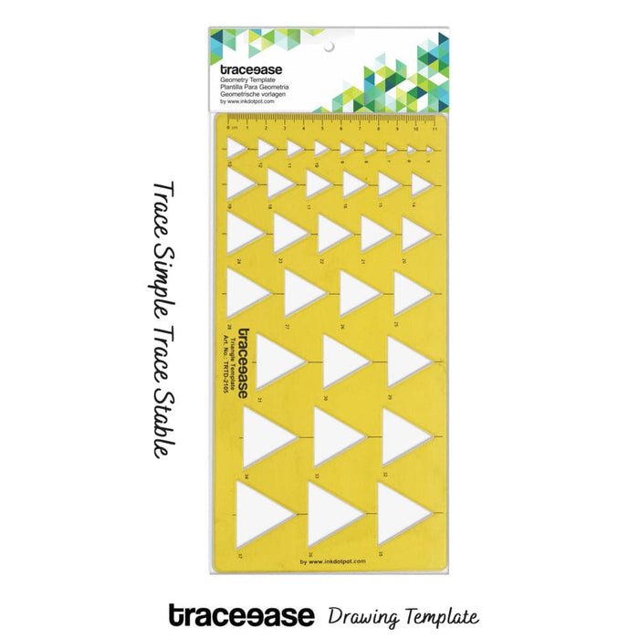 Geometric Triangle Template Drawing Stencil