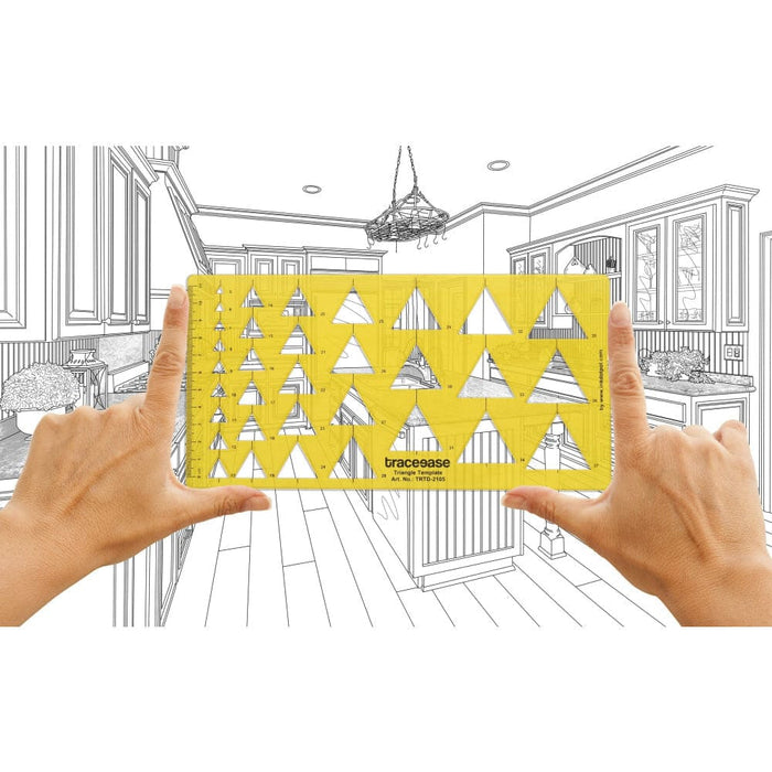 Geometric Triangle Template Drawing Stencil