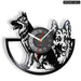 German Shepherd Vinyl Record Wall Clock