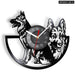 German Shepherd Vinyl Record Wall Clock
