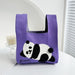 Giant Panda Knitted Bag Large Capacity Cartoon Vest Style