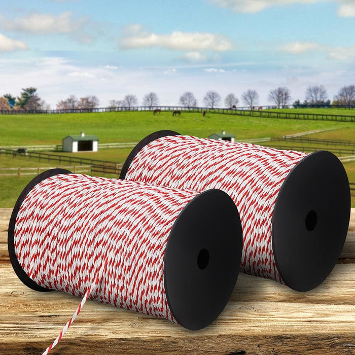 Goslash Picks Giantz 1000m Electric Fence Wire Tape Poly