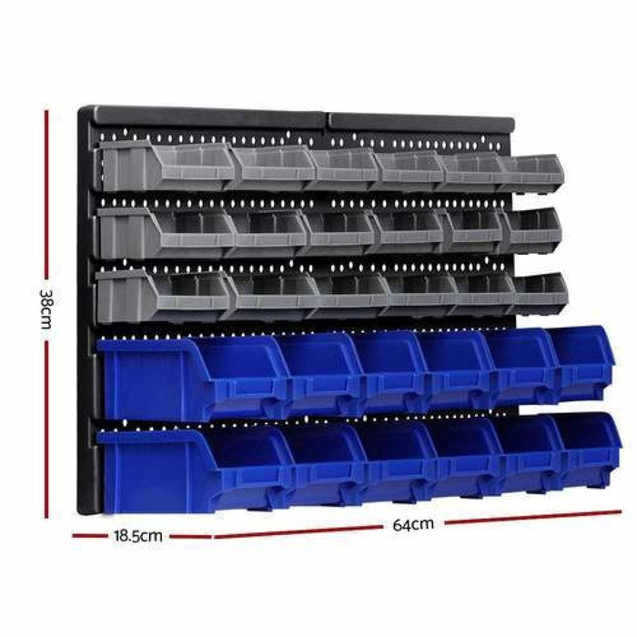 Goslash Picks Giantz 30 Bin Wall Mounted Rack Storage