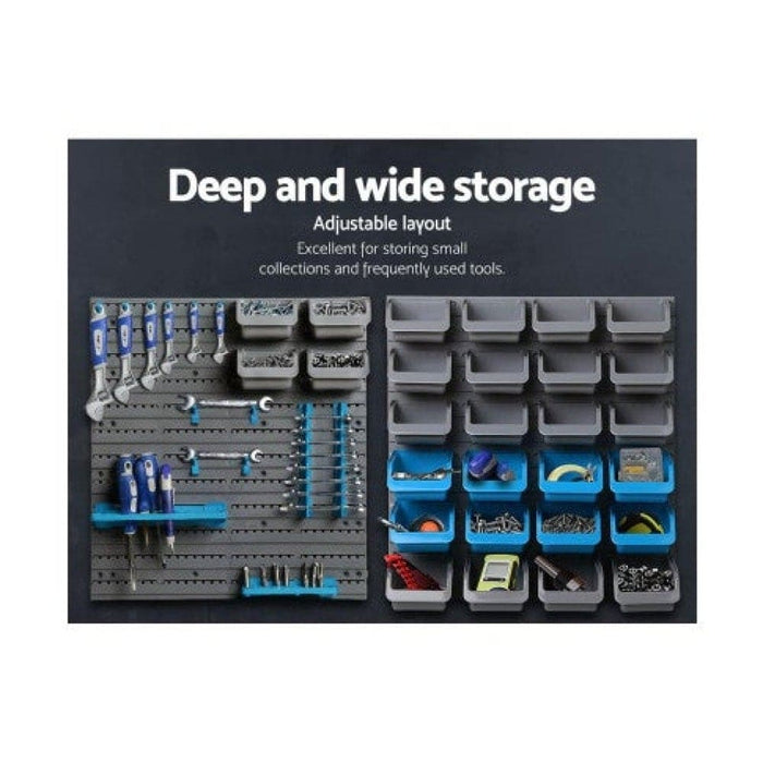 Giantz 44 Bin Wall Mounted Rack Storage Organiser
