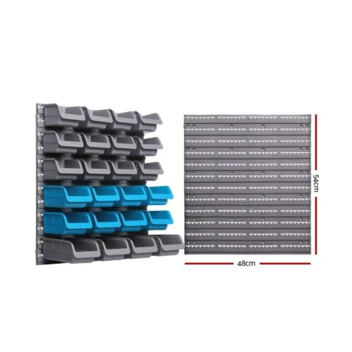 Giantz 44 Bin Wall Mounted Rack Storage Organiser