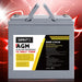 Giantz 75ah Deep Cycle Battery 12v Agm Marine Sealed Power
