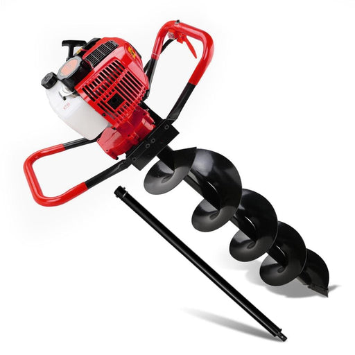 Giantz 80cc Heavy-duty Petrol Drill Borer with Easy Recoil