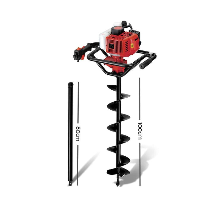 Giantz 92cc Heavy - duty Post Hole Digger With Fast