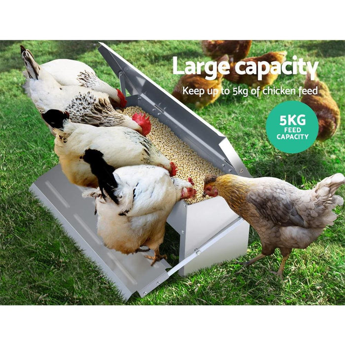 Giantz Auto Chicken Feeder Automatic Chook Poultry Treadle