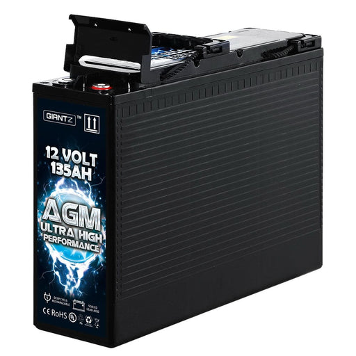 Giantz Agm Deep Cycle Battery 12v 135ah Portable 4wd Sealed