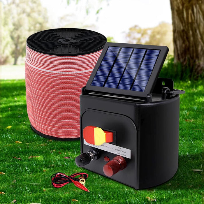Giantz Electric Fence Energiser 3km Solar Powered Energizer